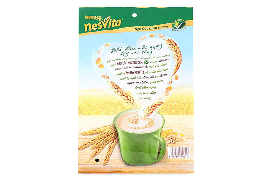 Ngũ cốc dinh dưỡng Nesvita nguyên cám gói 25g (bịch 20 gói)