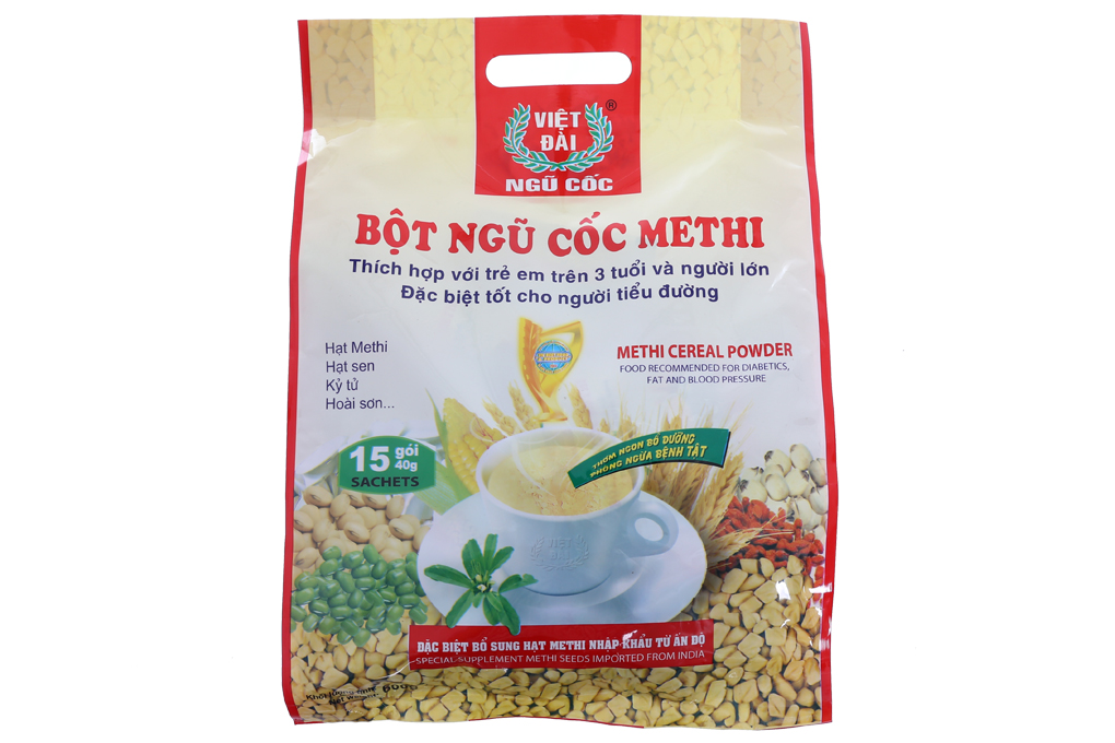 Bột ngũ cốc Methi gói 40g (bịch 15 gói)