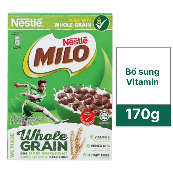 Ngũ cốc vị socola Nestlé Milo hộp 170g