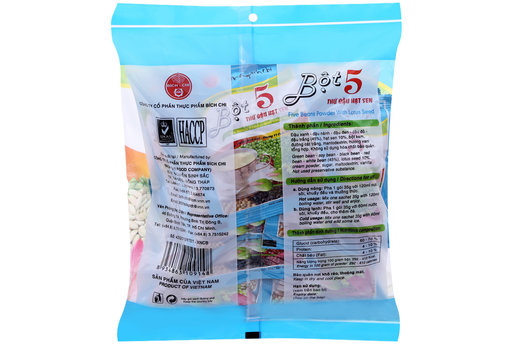 Bột 5 thứ đậu hạt sen Bích Chi bịch 350g