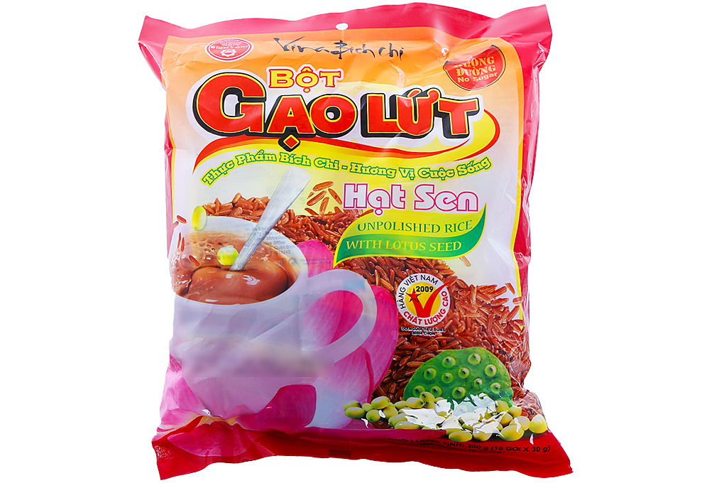 Bột gạo lứt hạt sen không đường gói 350g