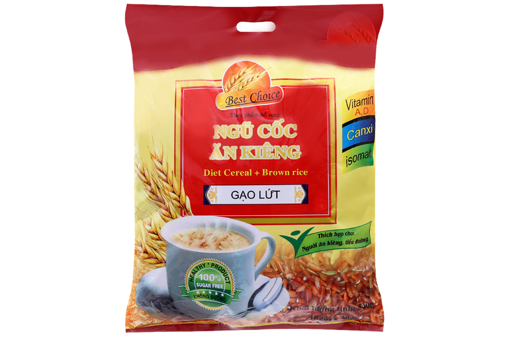 Ngũ cốc ăn kiêng gạo lứt Best Choice gói 540g