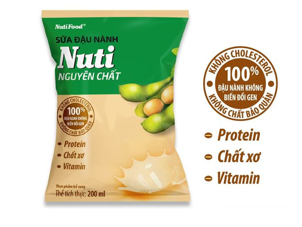 Thùng 36 bịch sữa đậu nành Nuti nguyên chất 200ml 2