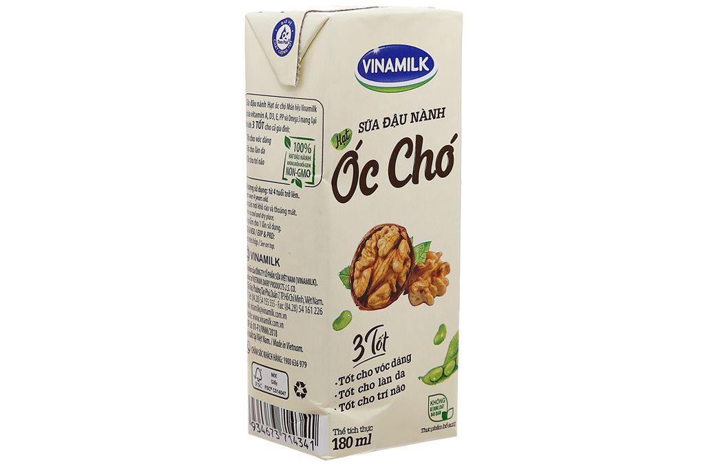 Sữa đậu nành hạt óc chó Vinamilk 180ml - AVAKids.com