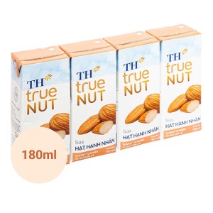 Lốc 4 hộp sữa hạnh nhân TH True Nut 180ml
