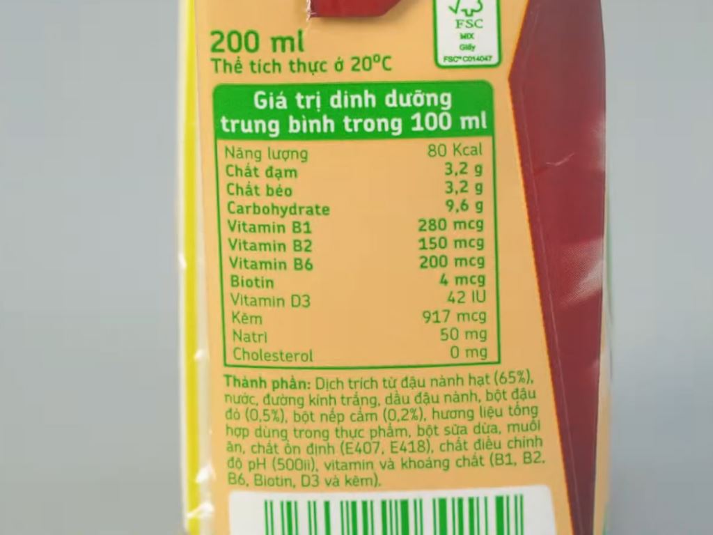 Thùng 36 hộp sữa đậu nành đậu đỏ nếp cẩm Fami Go 200ml 6