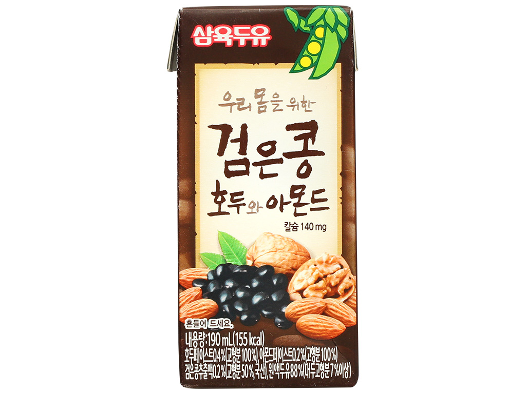 Sữa đậu đen óc chó hạnh nhân Sahmyook 190ml 8
