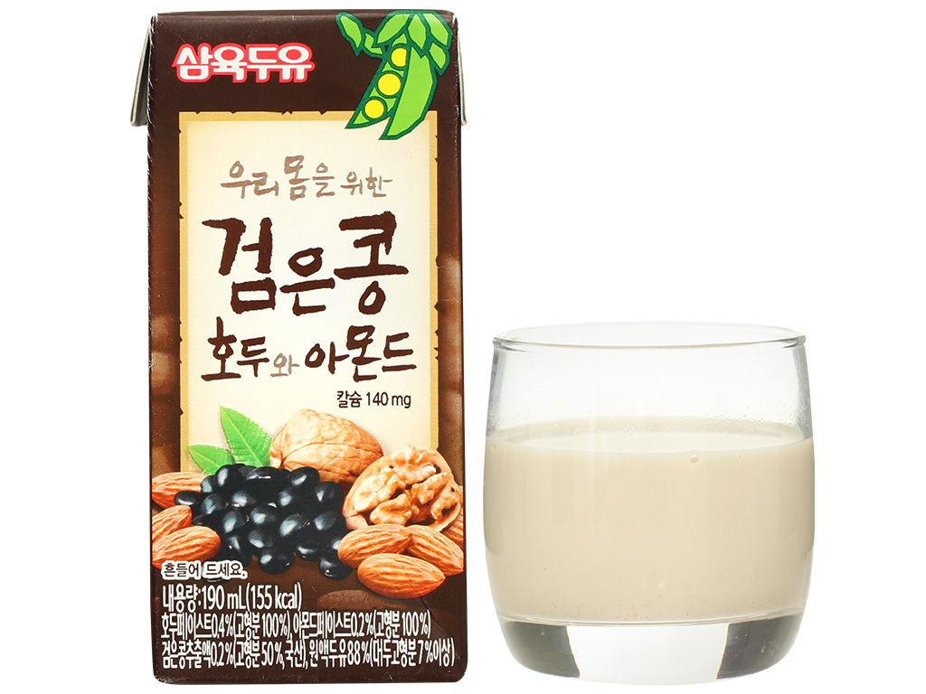 Sữa đậu đen óc chó hạnh nhân Sahmyook 190ml 15