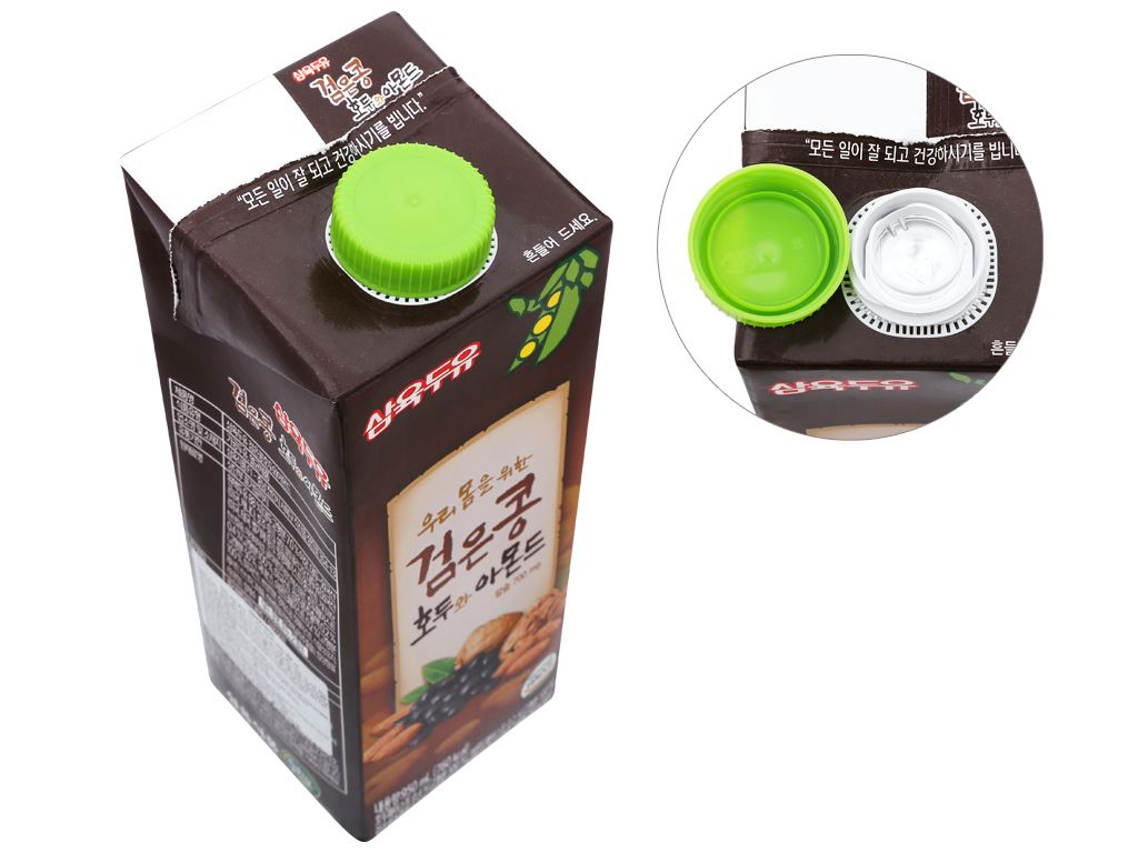 Thùng 12 hộp sữa đậu đen óc chó hạnh nhân Sahmyook 950ml 3