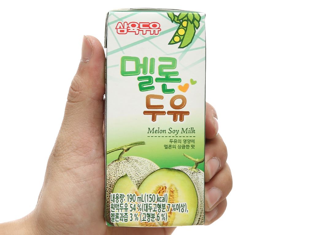 Thùng 16 hộp sữa đậu nành vị dưa lưới Sahmyook 190ml 12
