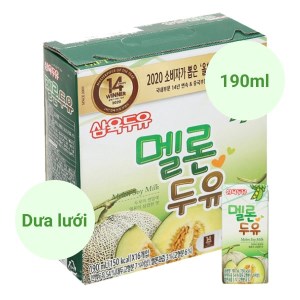 Thùng 16 hộp sữa đậu nành vị dưa lưới Sahmyook 190ml