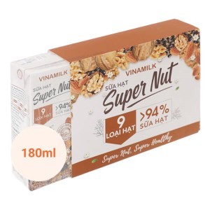 Lốc 4 hộp sữa 9 loại hạt Vinamilk Super Nut 180ml