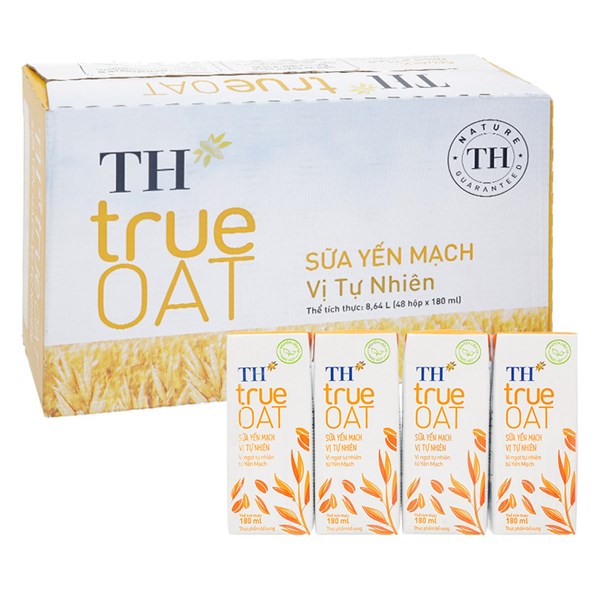 Thùng 48 Hộp Sữa Yến Mạch Th True Oat 180 Ml (Từ 2 Tuổi)