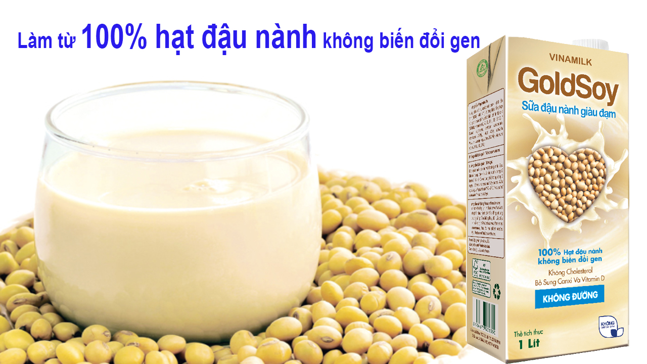 Sữa đậu nành GoldSoy không đường hộp 1 lít (thùng 12 hộp)