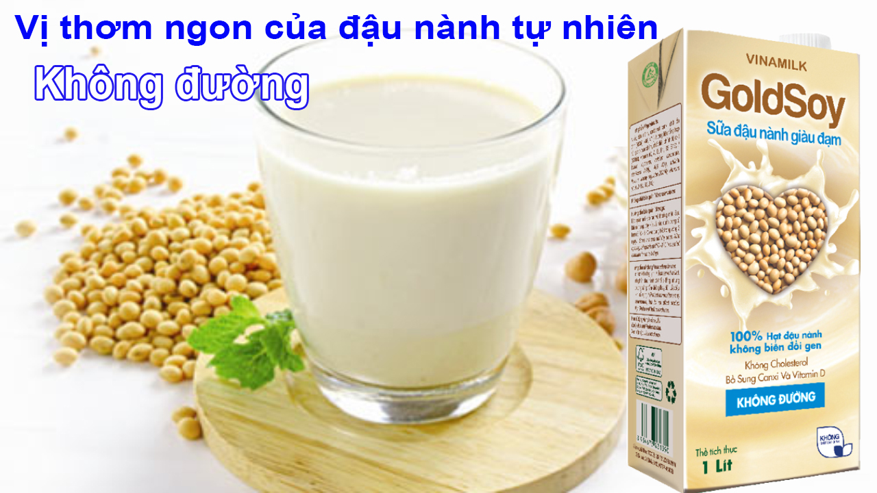 Sữa đậu nành GoldSoy không đường hộp 1 lít (thùng 12 hộp)