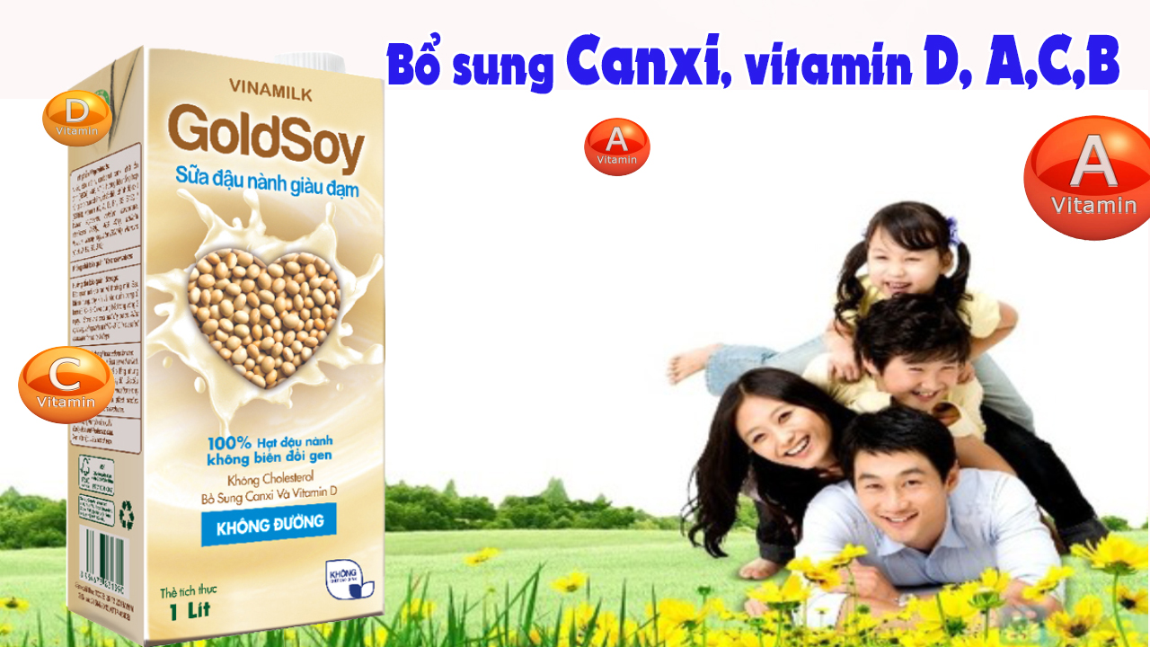 Sữa đậu nành GoldSoy không đường hộp 1 lít (thùng 12 hộp)