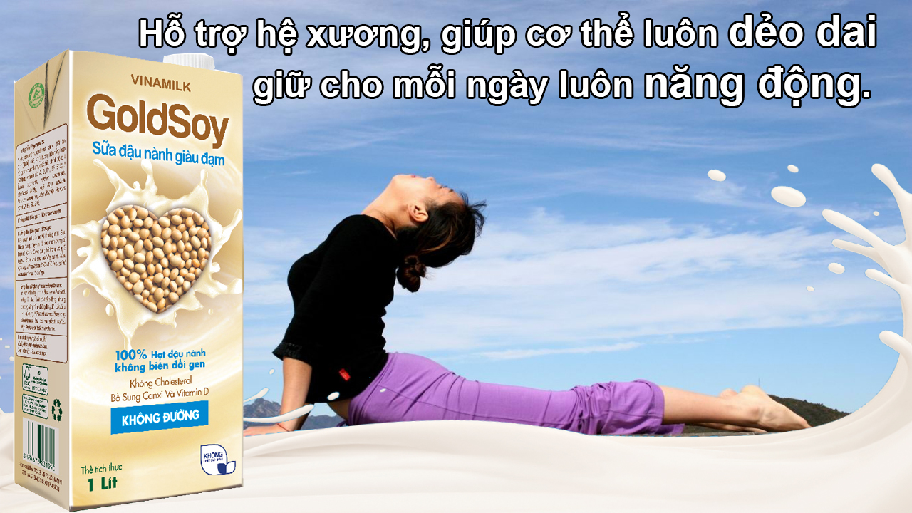 Sữa đậu nành GoldSoy không đường hộp 1 lít (thùng 12 hộp)