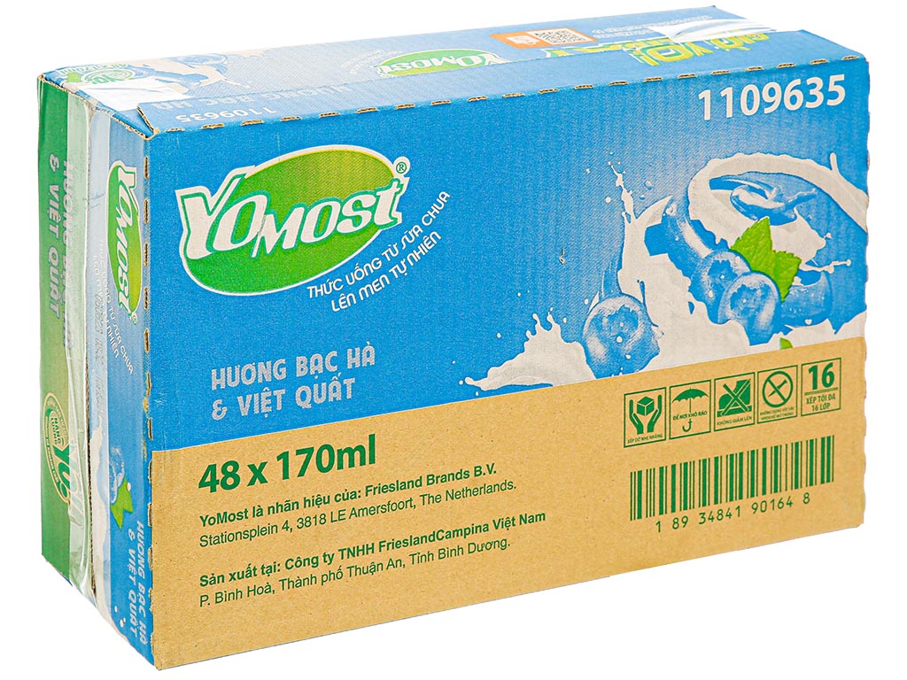 48 hộp sữa bạc hà việt quất 170ml giá tốt tại Bách hoá XANH