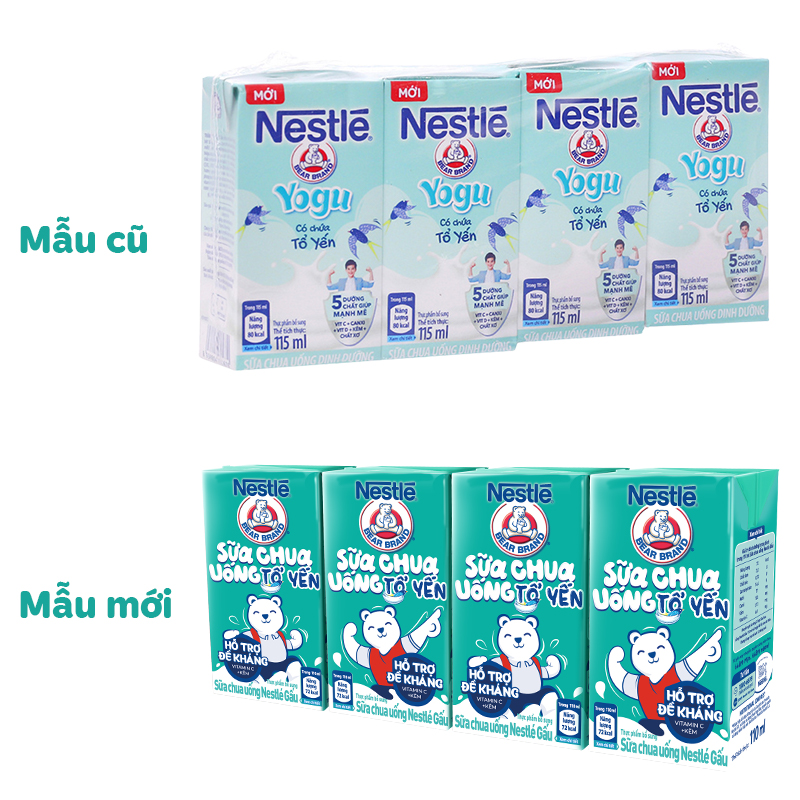Thùng 48 hộp sữa chua uống tổ yến Nestlé Yogu