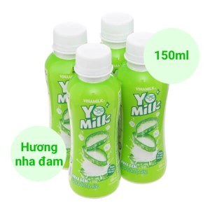 Lốc 4 chai sữa chua uống nha đam Vinamilk Yomilk 150ml