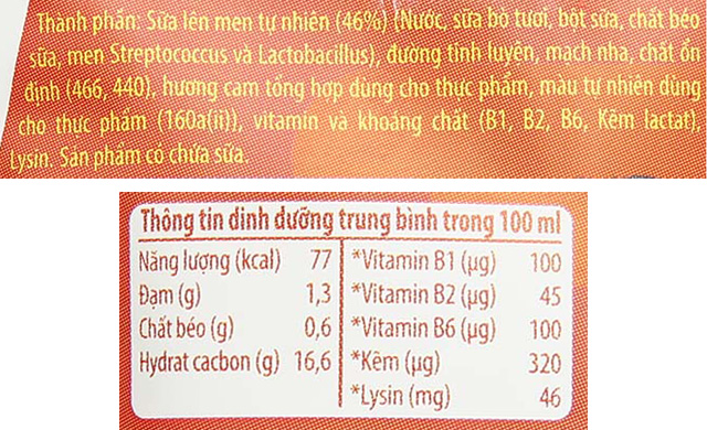 Thành phần dinh dưỡng