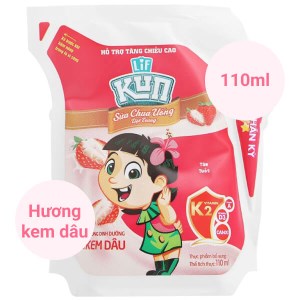 Sữa chua LiF Kun kem dâu túi 110ml