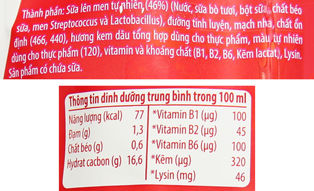 Thành phần dinh dưỡng