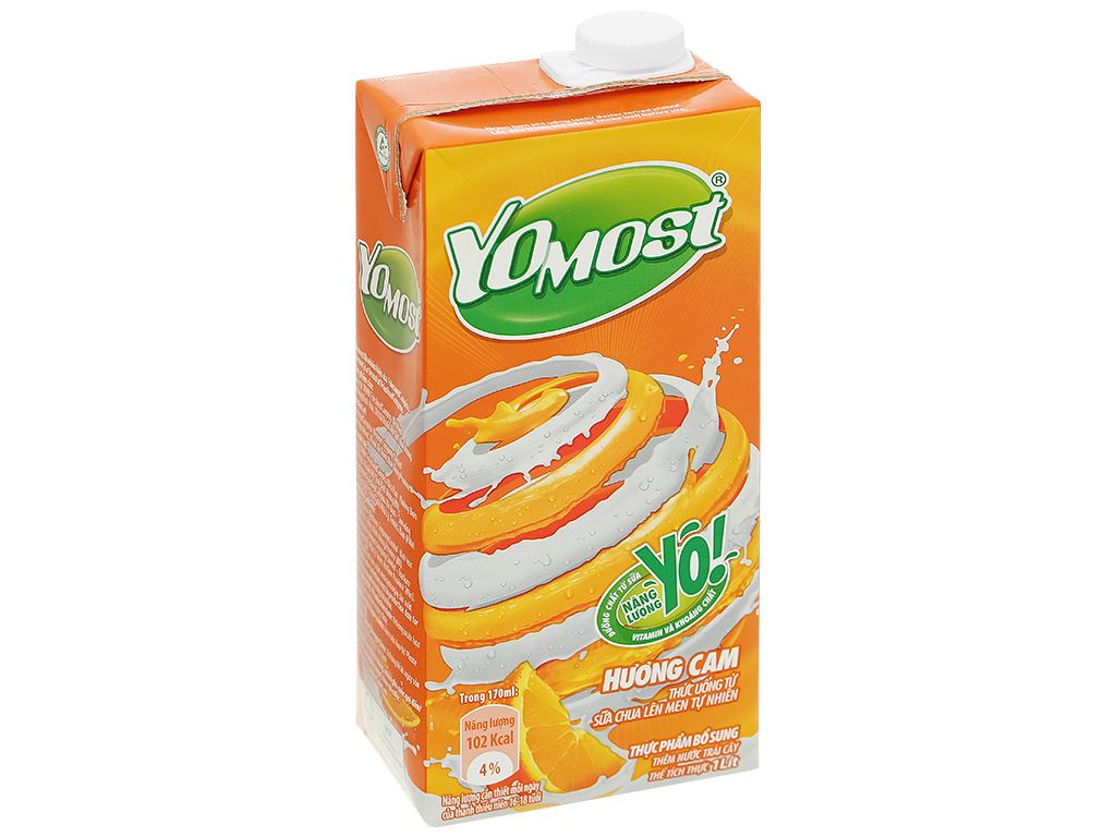 Sữa chua uống YoMost cam hộp 1 lít tại Bách hoá XANH