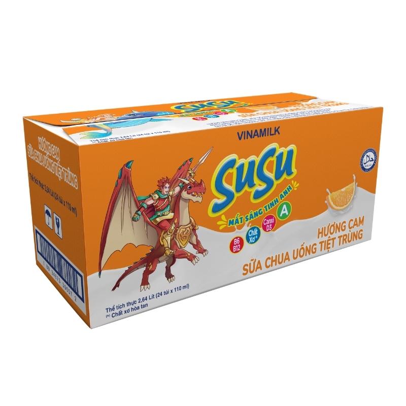 Sữa chua uống tiệt trùng Vinamilk SuSu vị cam 110 ml (từ 1 tuổi) 9