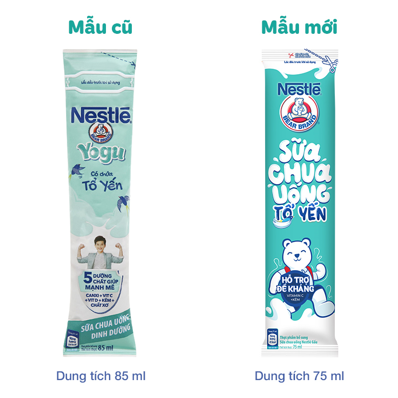 Thùng 28 gói sữa chua uống tổ yến Nestlé Yogu