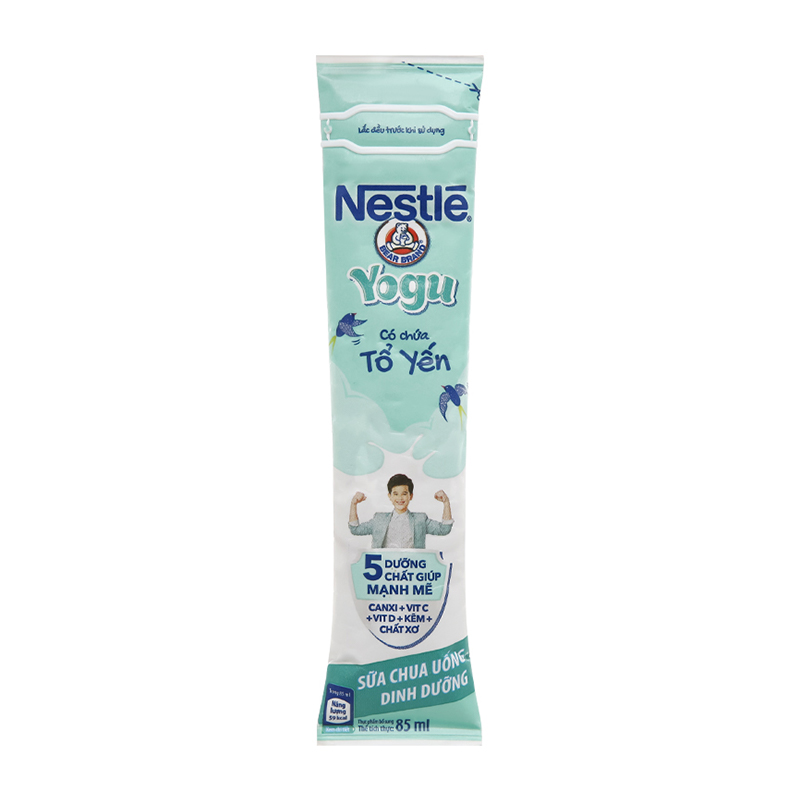 Thùng 28 gói sữa chua uống tổ yến Nestlé Yogu 85 ml (từ 1 tuổi)