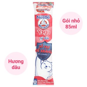 Sữa chua uống tổ yến hương dâu Nestlé Yogu gói 85ml