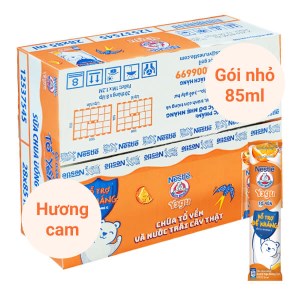 Thùng 28 gói sữa chua uống tổ yến hương cam Nestlé Yogu 85ml