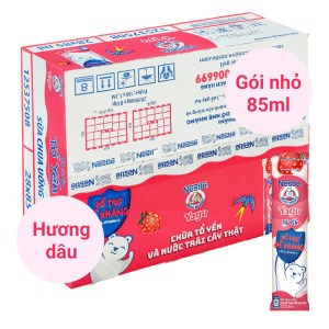 Thùng 28 gói sữa chua uống tổ yến hương dâu Nestlé Yogu 85ml