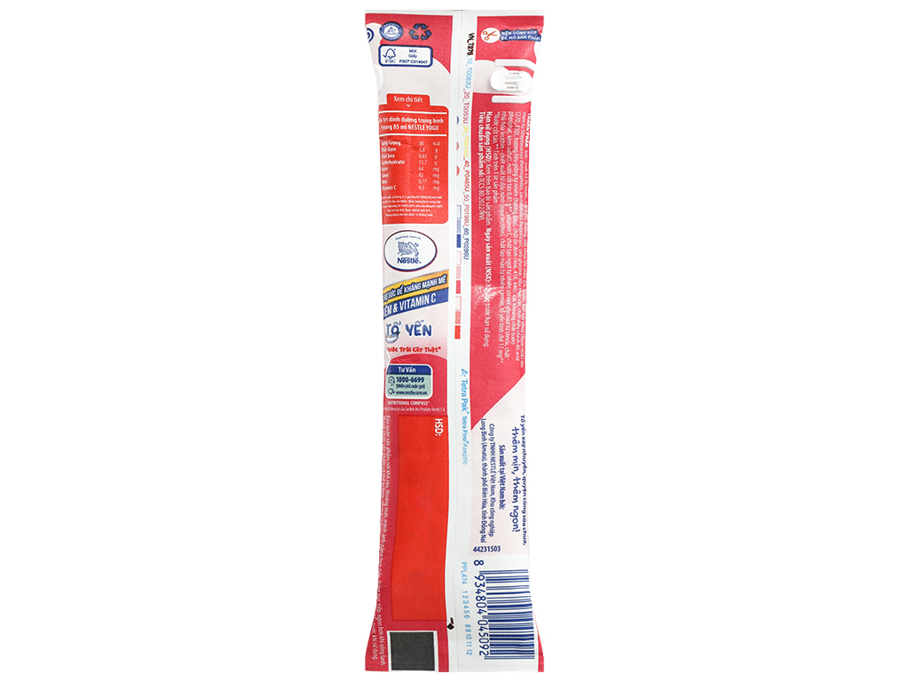 Thùng 28 gói sữa chua uống tổ yến hương dâu Nestlé Yogu 85ml 4