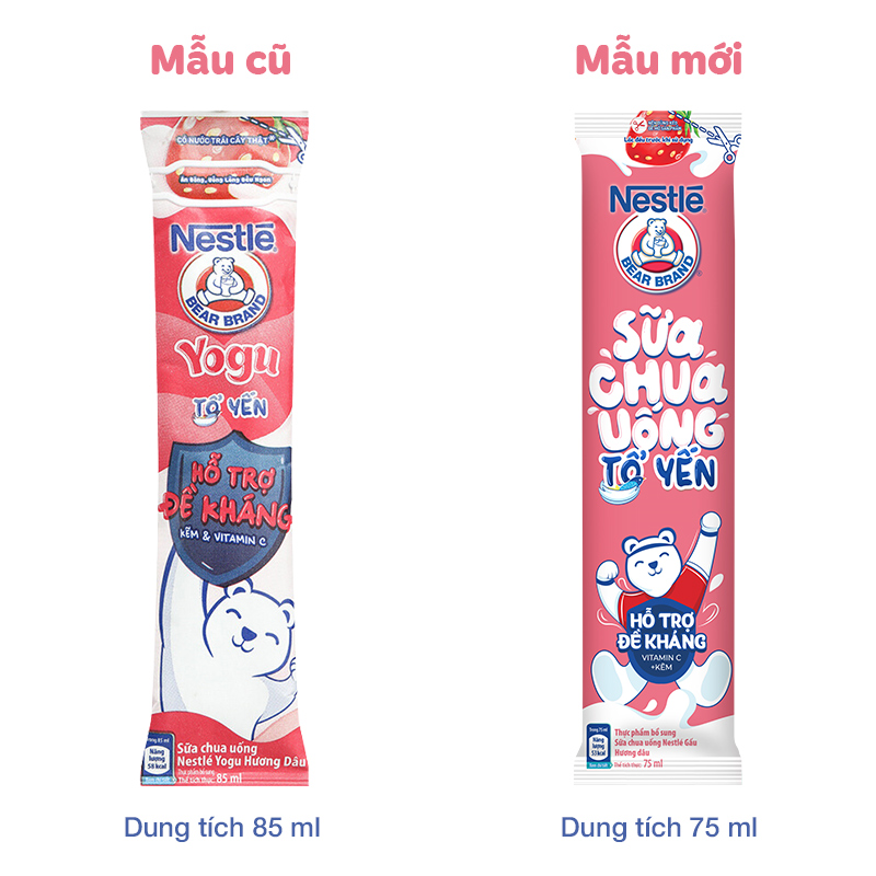 Thùng 28 gói sữa chua uống tổ yến Nestlé Yogu