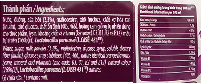 Thành phần dinh dưỡng