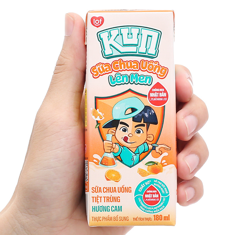 Thùng 48 hộp sữa chua uống LiF Kun vị cam 180 ml (từ 2 tuổi) - Giao bao bì ngẫu nhiên 28