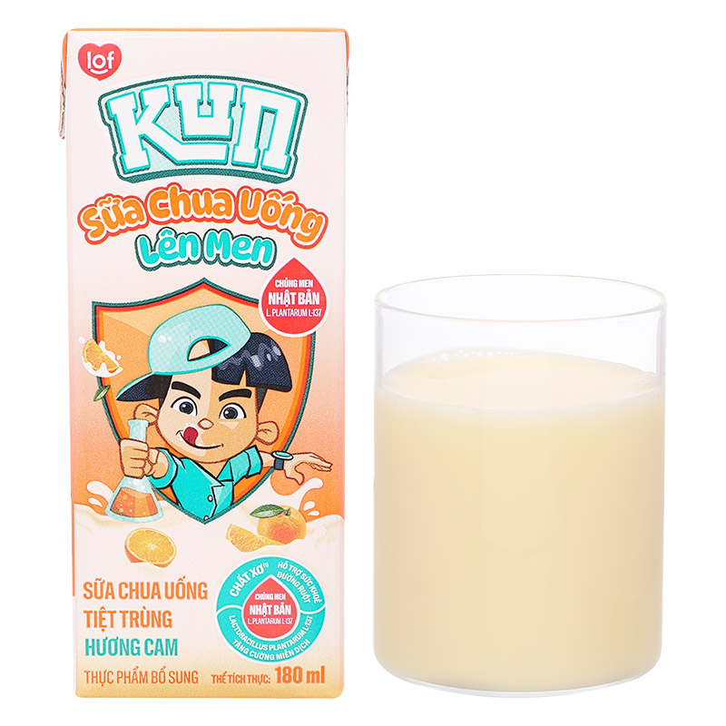 Thùng 48 hộp sữa chua uống LiF Kun vị cam 180 ml (từ 2 tuổi) - Giao bao bì ngẫu nhiên 29