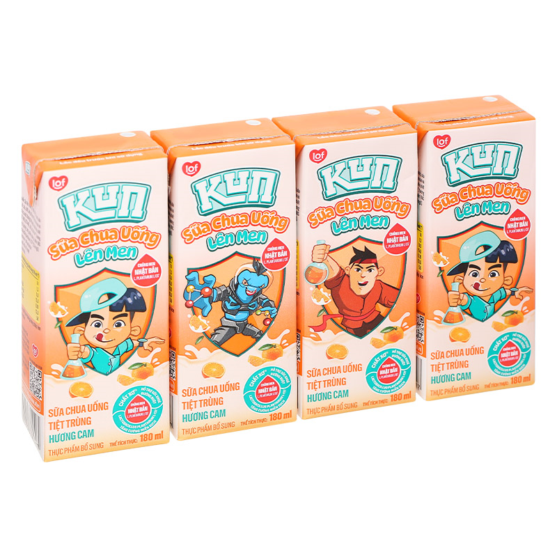 Thùng 48 hộp sữa chua uống LiF Kun vị cam 180 ml (từ 2 tuổi) - Giao bao bì ngẫu nhiên 20