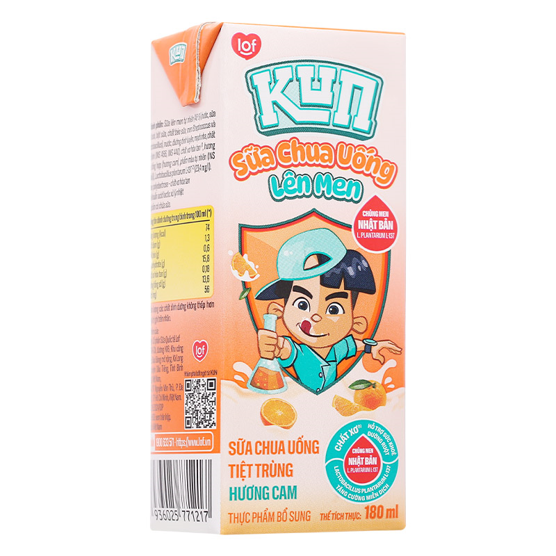 Thùng 48 hộp sữa chua uống LiF Kun vị cam 180 ml (từ 2 tuổi) - Giao bao bì ngẫu nhiên 23