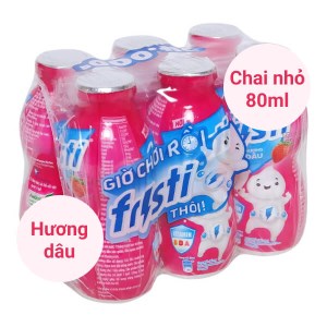 Lốc 6 chai sữa chua uống dâu Fristi 80ml