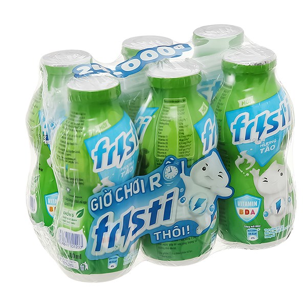 Lốc 6 Chai Sữa Chua Uống Tiệt Trùng Fristi Vị Táo 80 Ml (Từ 1 Tuổi)