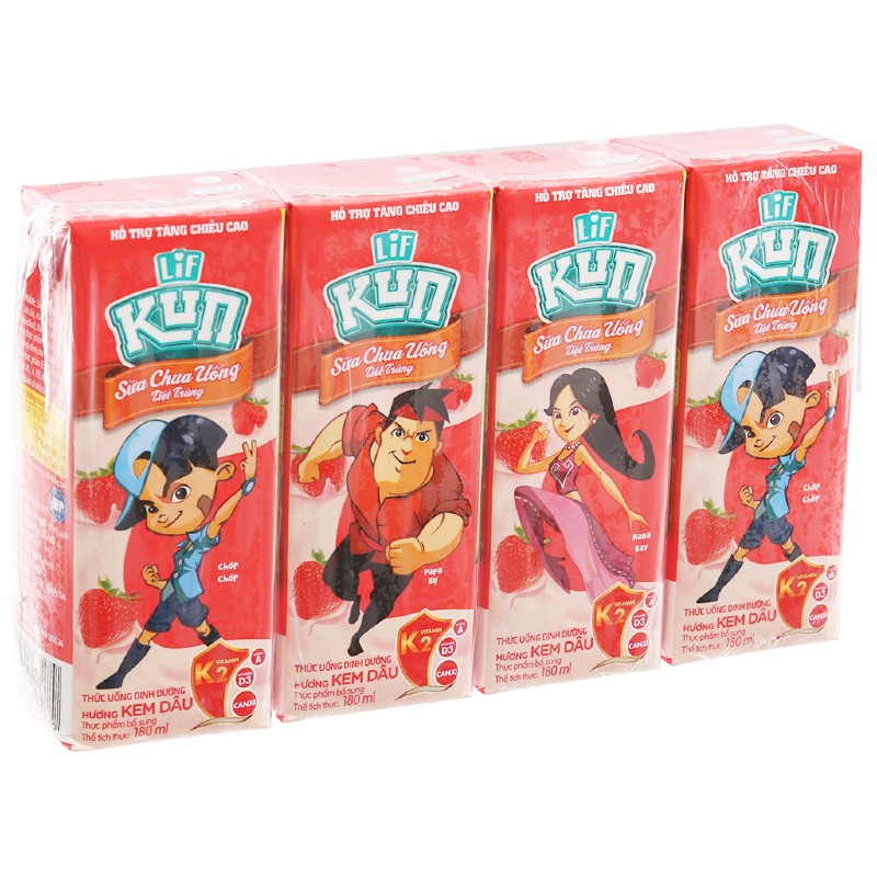 Thùng 48 hộp sữa chua uống tiệt trùng LiF Kun