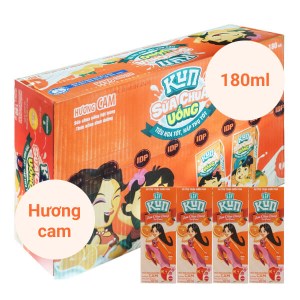 Thùng 48 hộp sữa chua uống hương cam LiF Kun 180ml