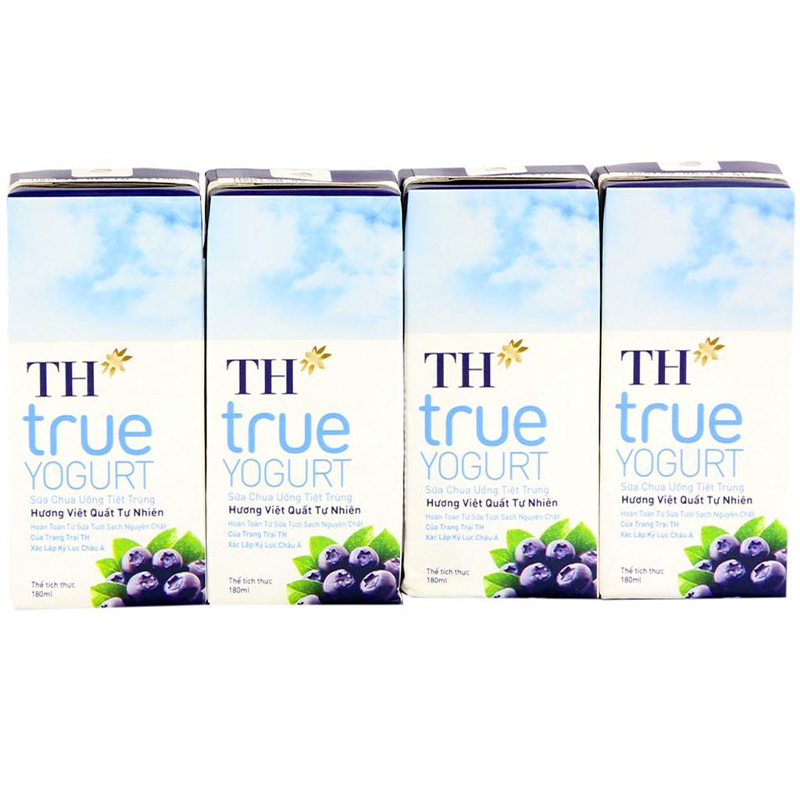 Sữa chua uống tiệt trùng TH true YOGURT hương việt quất 180 ml (từ 1 tuổi) 11