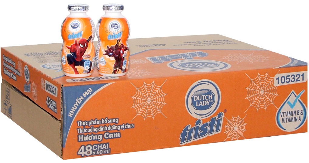 Sữa chua uống Fristi hương Cam chai 80ml (thùng 48 chai)