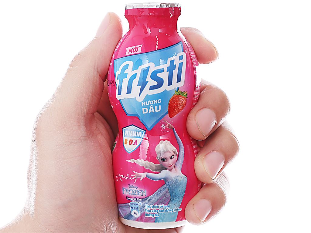 Thùng 48 chai sữa chua uống tiệt trùng Fristi vị dâu 80 ml 5