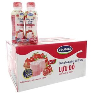 Thùng sữa chua uống Vinamilk hương Lựu 150ml (24 chai)