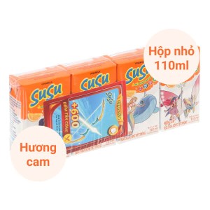 Lốc 4 hộp sữa chua uống cam SuSu 110ml